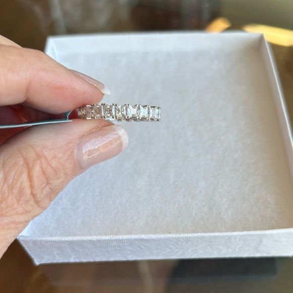 Jewelry - 3.63 Ctw Moissanite Princess Cut Full Eternity Band Size 9